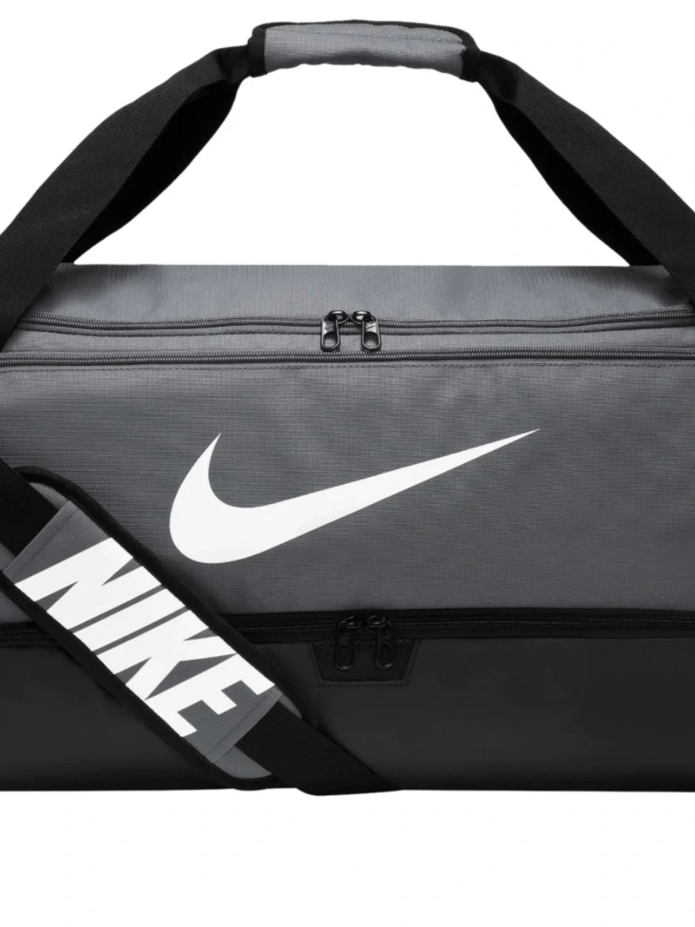 Grey Nike Brasilia M 9.5 Duffel Bag - Adult